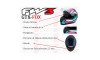 CAPACETE FW3 GTX FOX COM ÓCULOS PRETO/ROSA/AZUL Nº56/58/60